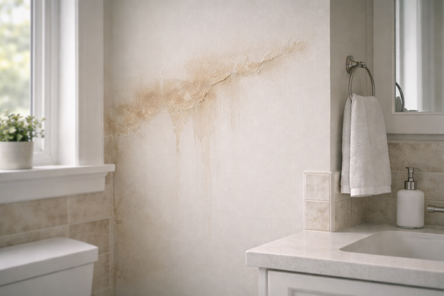 Water damage in bathroom corner.png
