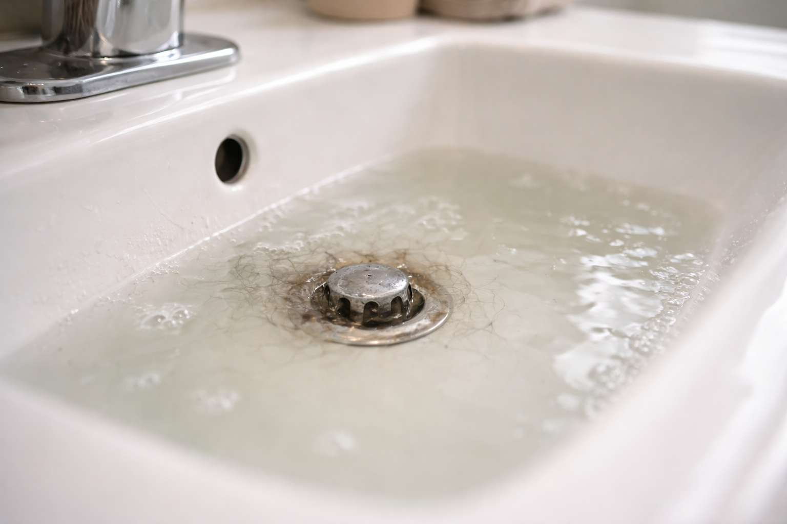 Clogged drain with cloudy water.png